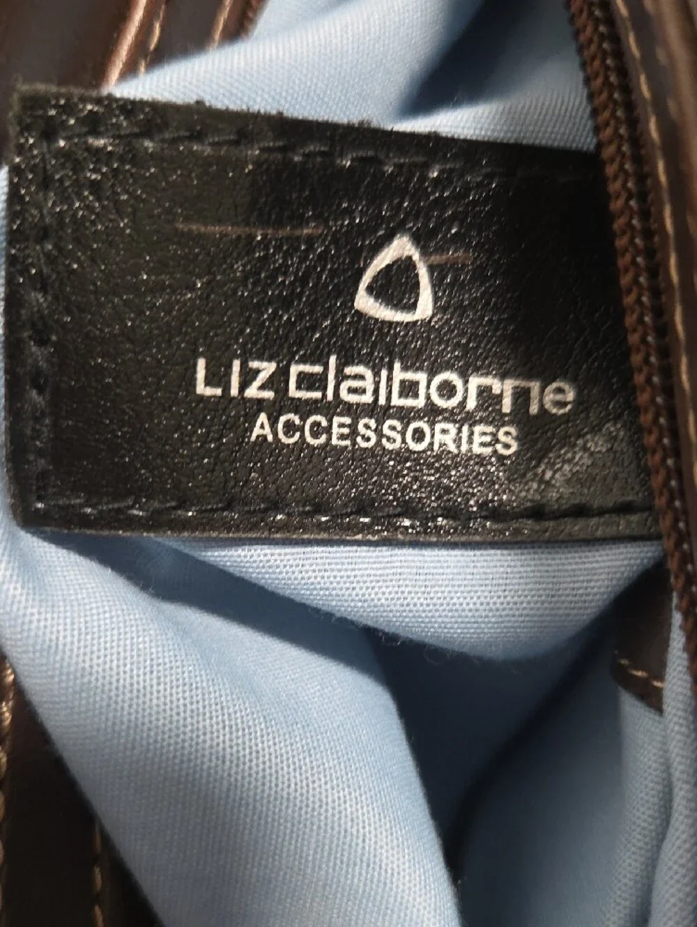 Liz Claiborne Dark Brown Leather Sling Backpack
